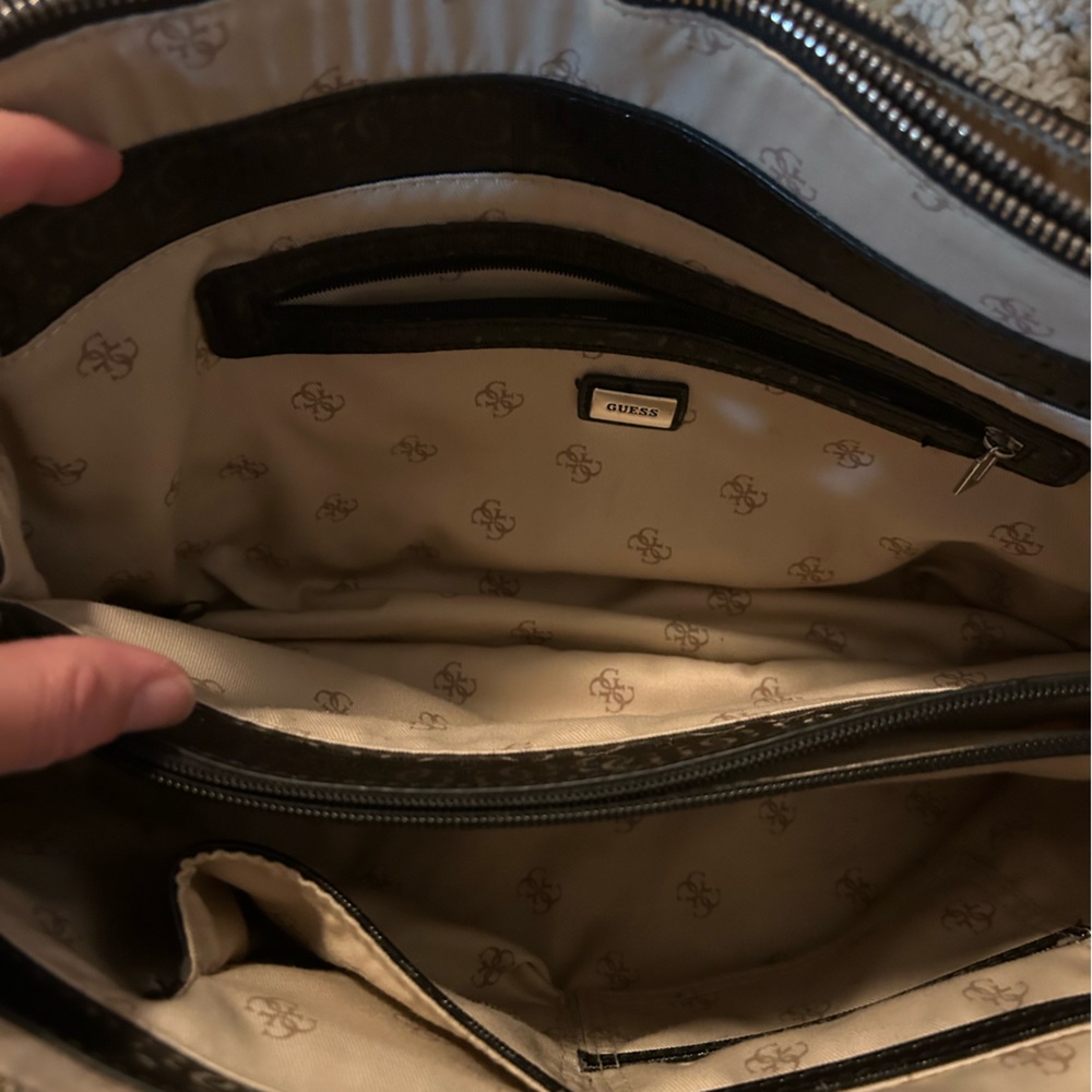 Guess Black Queenie Satchel Handbag - Picture 12 of 15